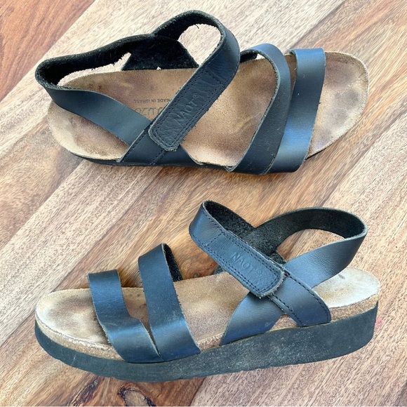 NAOT Kayla sandals leather with cork footbed - Picture 1 of 8